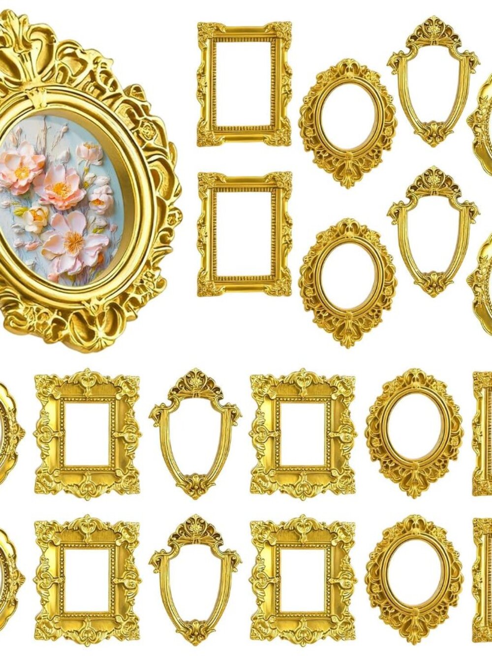 20PCS Mini Antiqu Vintage Resin Picture Frame